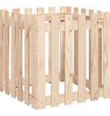 VidaXL Plantenbak met hekontwerp 60x60x60 cm massief grenenhout