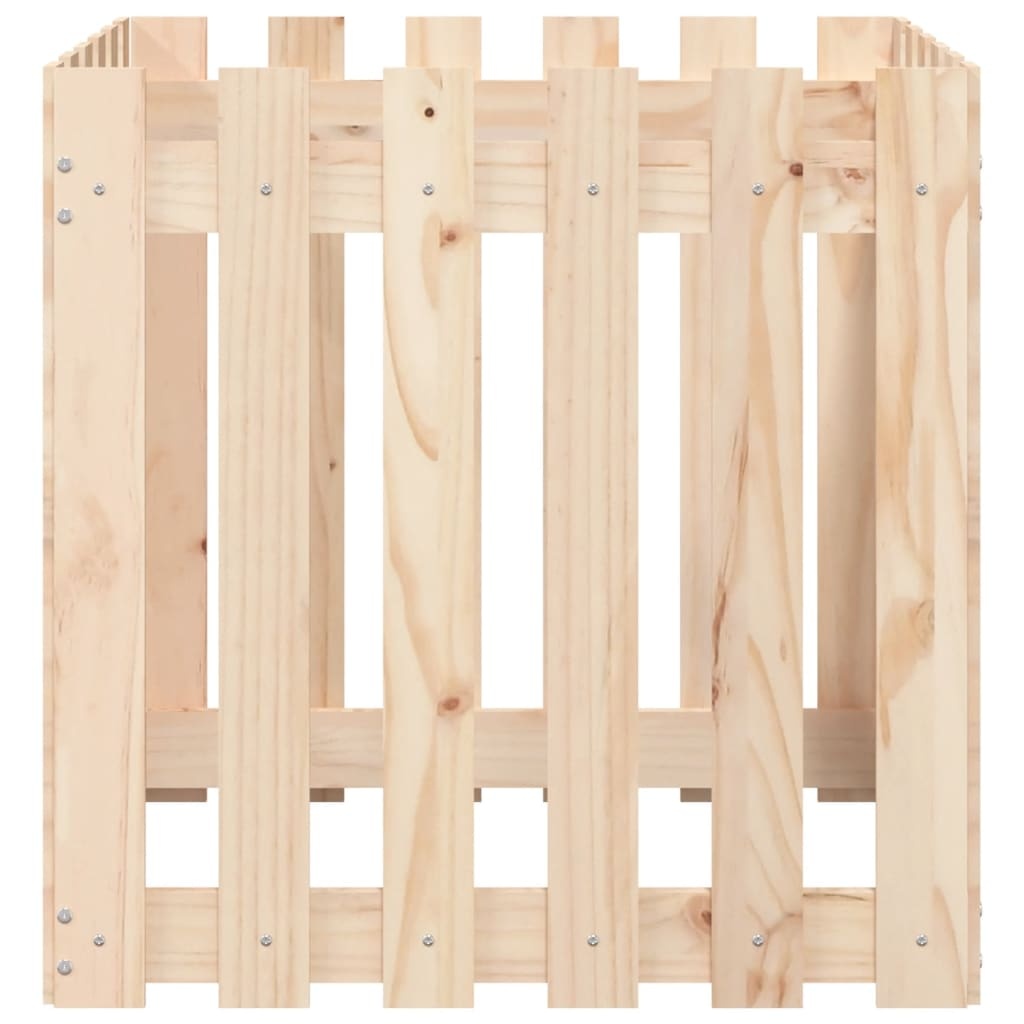 VidaXL Plantenbak met hekontwerp 60x60x60 cm massief grenenhout
