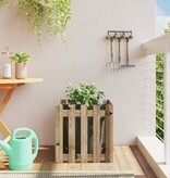 VidaXL Plantenbak met hekontwerp 50x50x50 cm geïmpregneerd grenenhout