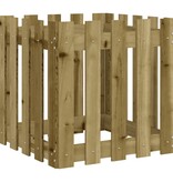 VidaXL Plantenbak met hekontwerp 50x50x50 cm geïmpregneerd grenenhout