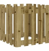 VidaXL Plantenbak met hekontwerp 50x50x50 cm geïmpregneerd grenenhout