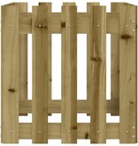 VidaXL Plantenbak met hekontwerp 50x50x50 cm geïmpregneerd grenenhout