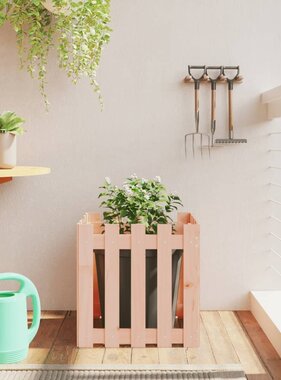 VidaXL Plantenbak met hekontwerp 50x50x50 cm massief douglashout