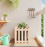 VidaXL Plantenbak met hekontwerp 50x50x50 cm massief grenenhout