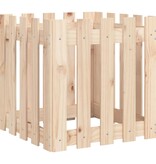 VidaXL Plantenbak met hekontwerp 50x50x50 cm massief grenenhout