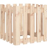 VidaXL Plantenbak met hekontwerp 50x50x50 cm massief grenenhout