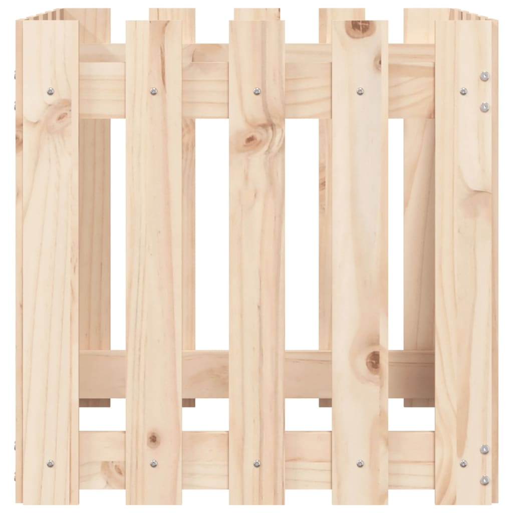 VidaXL Plantenbak met hekontwerp 50x50x50 cm massief grenenhout