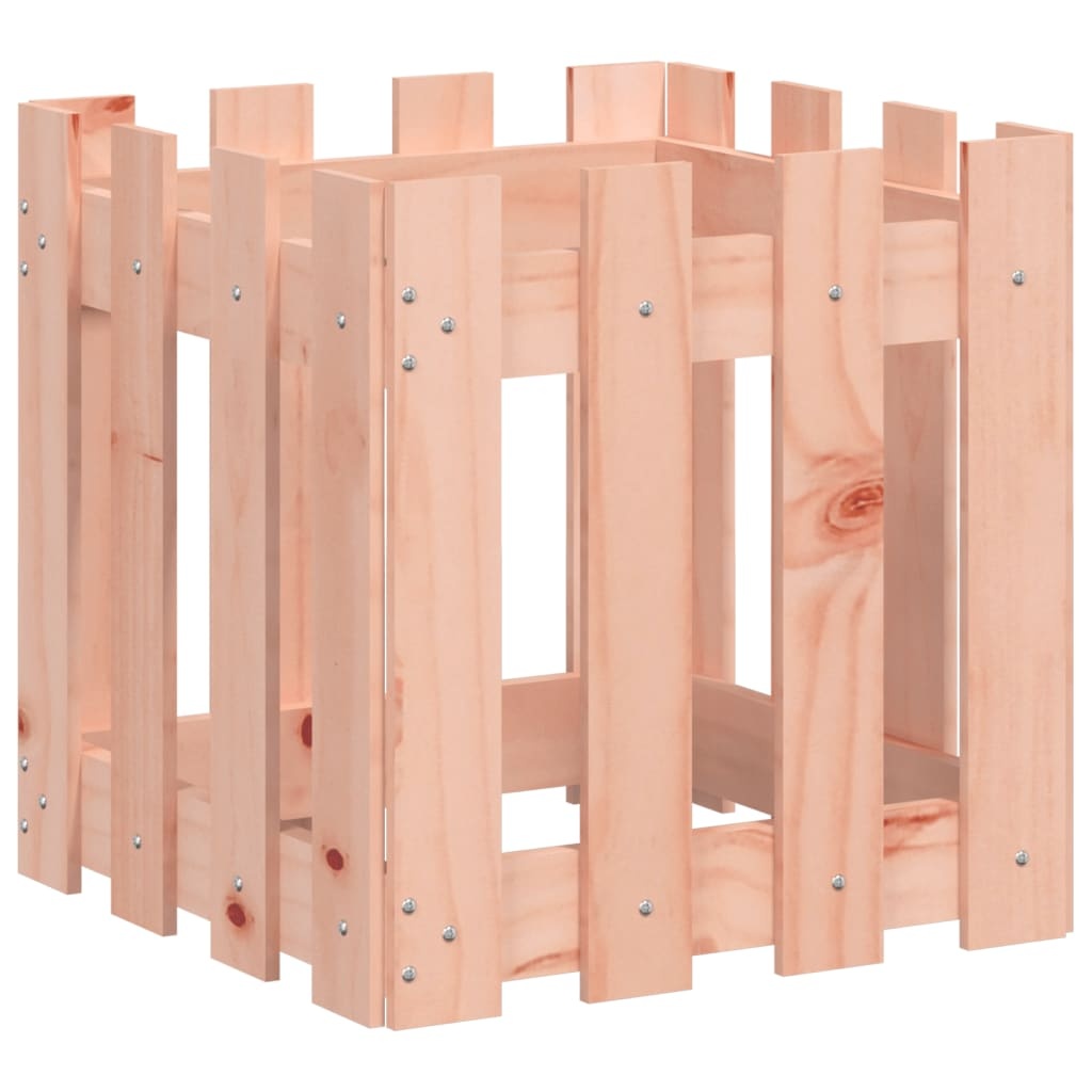 VidaXL Plantenbak met hekontwerp 40x40x40 cm massief douglashout