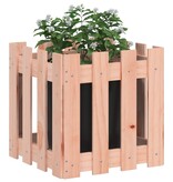VidaXL Plantenbak met hekontwerp 40x40x40 cm massief douglashout
