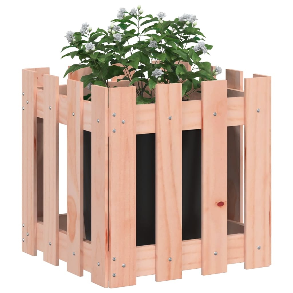 VidaXL Plantenbak met hekontwerp 40x40x40 cm massief douglashout