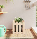 VidaXL Plantenbak met hekontwerp 40x40x40 cm massief grenenhout