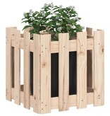 VidaXL Plantenbak met hekontwerp 40x40x40 cm massief grenenhout