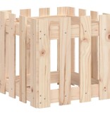VidaXL Plantenbak met hekontwerp 40x40x40 cm massief grenenhout