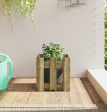VidaXL Plantenbak met hekontwerp 30x30x30 cm geïmpregneerd grenenhout