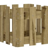 VidaXL Plantenbak met hekontwerp 30x30x30 cm geïmpregneerd grenenhout