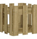 VidaXL Plantenbak met hekontwerp 30x30x30 cm geïmpregneerd grenenhout