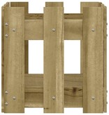 VidaXL Plantenbak met hekontwerp 30x30x30 cm geïmpregneerd grenenhout