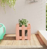 VidaXL Plantenbak met hekontwerp 30x30x30 cm massief dougashout