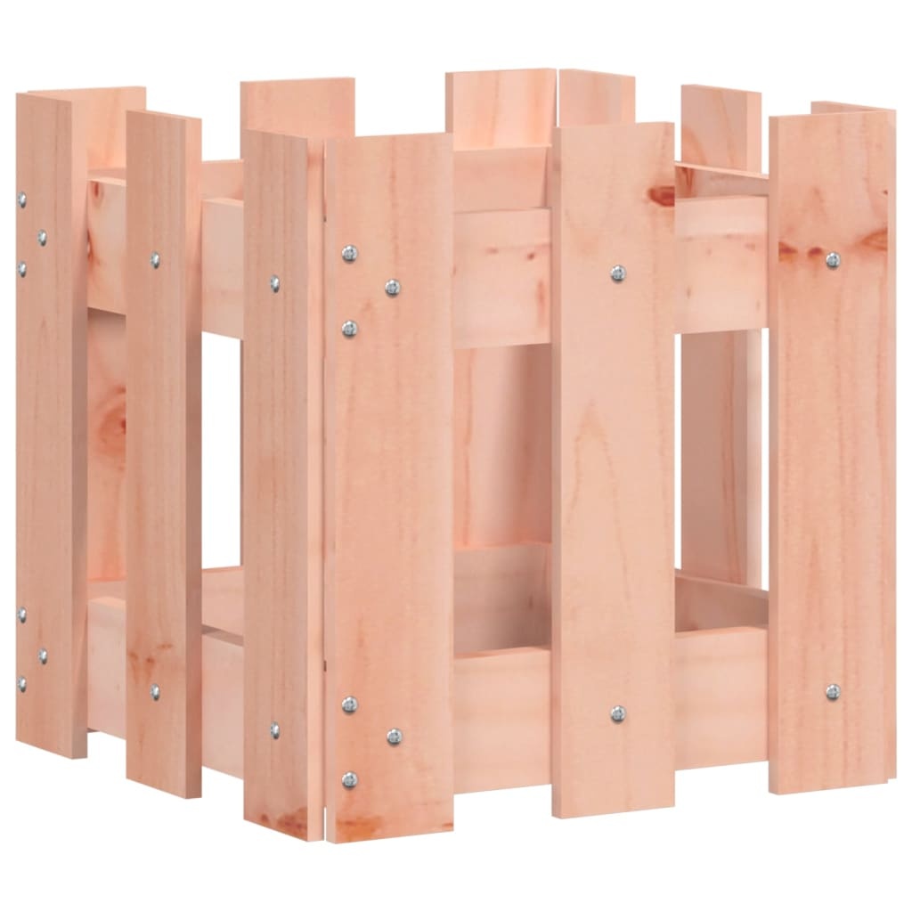 VidaXL Plantenbak met hekontwerp 30x30x30 cm massief dougashout