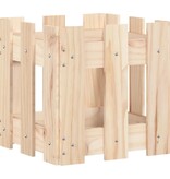 VidaXL Plantenbak met hekontwerp 30x30x30 cm massief grenenhout