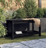 VidaXL Tuinbank 82,5x35x45 cm massief grenenhout zwart