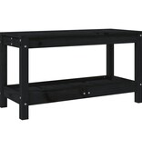VidaXL Tuinbank 82,5x35x45 cm massief grenenhout zwart