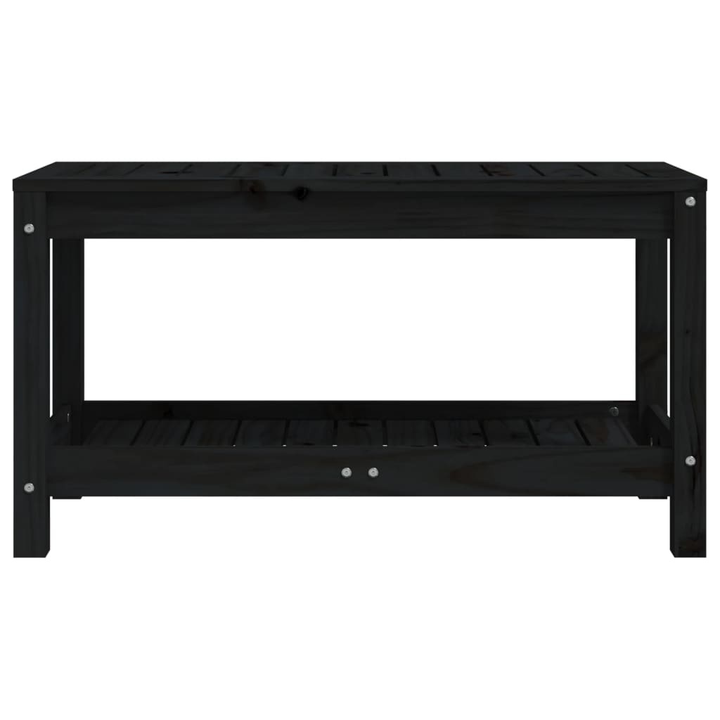 VidaXL Tuinbank 82,5x35x45 cm massief grenenhout zwart