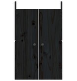 VidaXL Kastdeurtjes voor buitenkeuken 50x9x82 cm grenenhout zwart