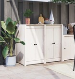 VidaXL Kastdeurtjes voor buitenkeuken 2 st 50x9x82 cm grenenhout wit