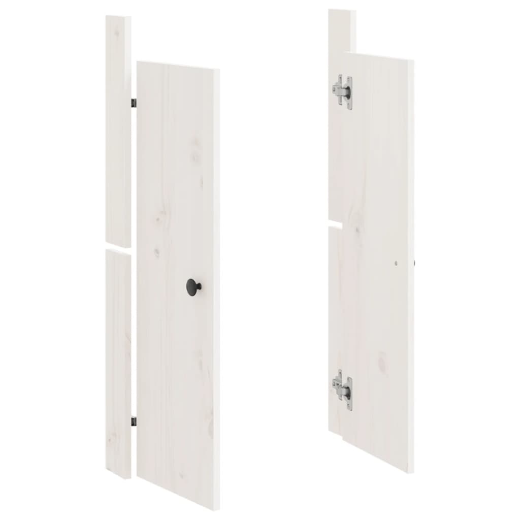 VidaXL Kastdeurtjes voor buitenkeuken 2 st 50x9x82 cm grenenhout wit