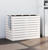 VidaXL Wasmand 88,5x44x66 cm massief grenenhout wit