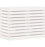 VidaXL Wasmand 88,5x44x66 cm massief grenenhout wit