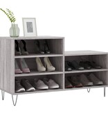 VidaXL Schoenenkast 102x36x60 cm bewerkt hout sonoma grijs