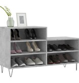 VidaXL Schoenenkast 102x36x60 cm bewerkt hout betongrijs