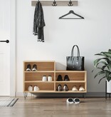 VidaXL Schoenenkast 102x36x60 cm bewerkt hout sonoma eikenkleurig