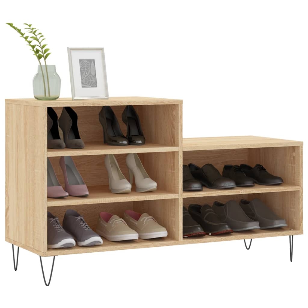 VidaXL Schoenenkast 102x36x60 cm bewerkt hout sonoma eikenkleurig