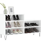 VidaXL Schoenenkast 102x36x60 cm bewerkt hout hoogglans wit