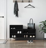 VidaXL Schoenenkast 102x36x60 cm bewerkt hout zwart