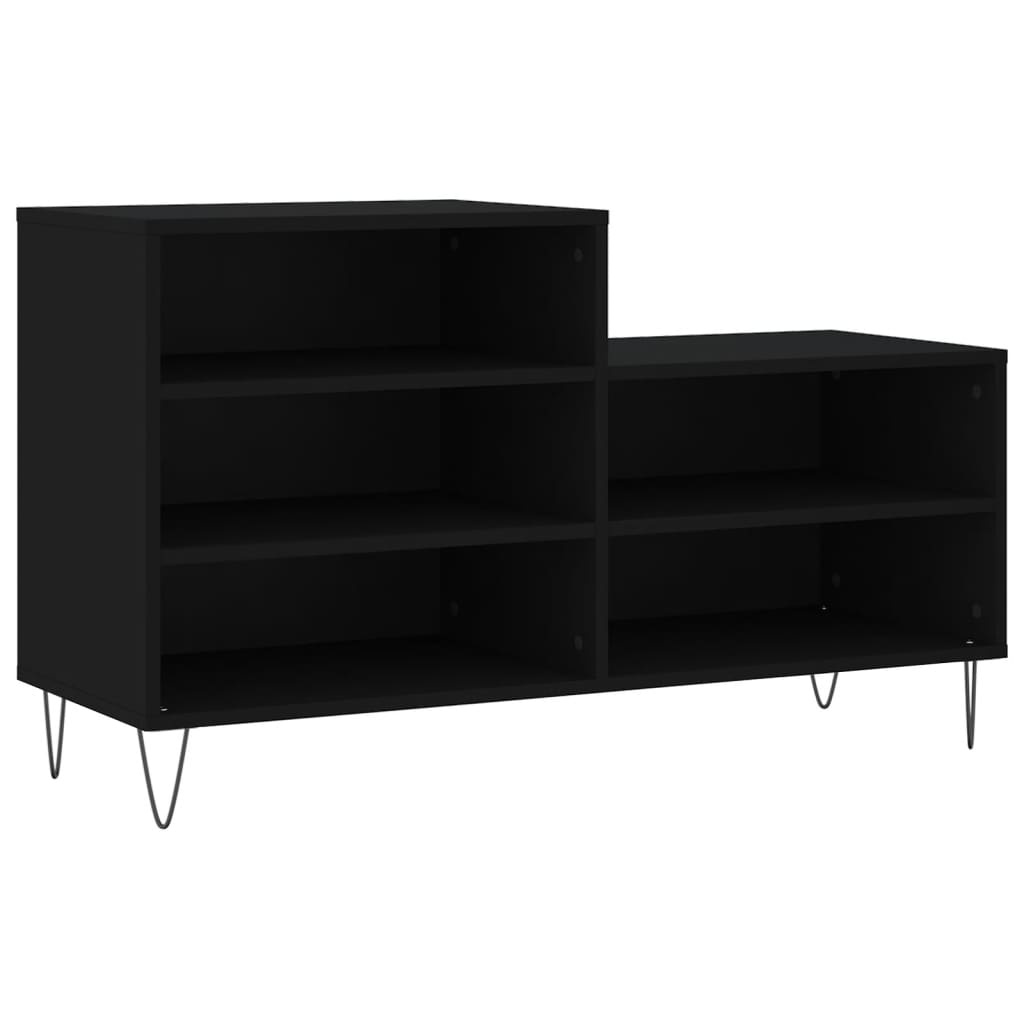VidaXL Schoenenkast 102x36x60 cm bewerkt hout zwart