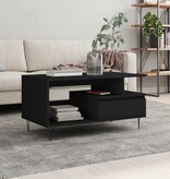 VidaXL Salontafel 90x49x45 cm bewerkt hout zwart