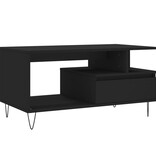 VidaXL Salontafel 90x49x45 cm bewerkt hout zwart