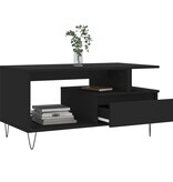 VidaXL Salontafel 90x49x45 cm bewerkt hout zwart