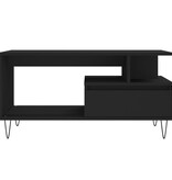 VidaXL Salontafel 90x49x45 cm bewerkt hout zwart