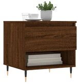 VidaXL Salontafels 2 st 50x46x50 cm bewerkt hout bruin eikenkleur
