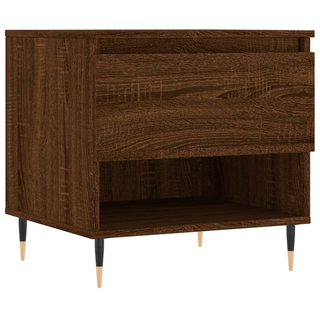 VidaXL Salontafels 2 st 50x46x50 cm bewerkt hout bruin eikenkleur