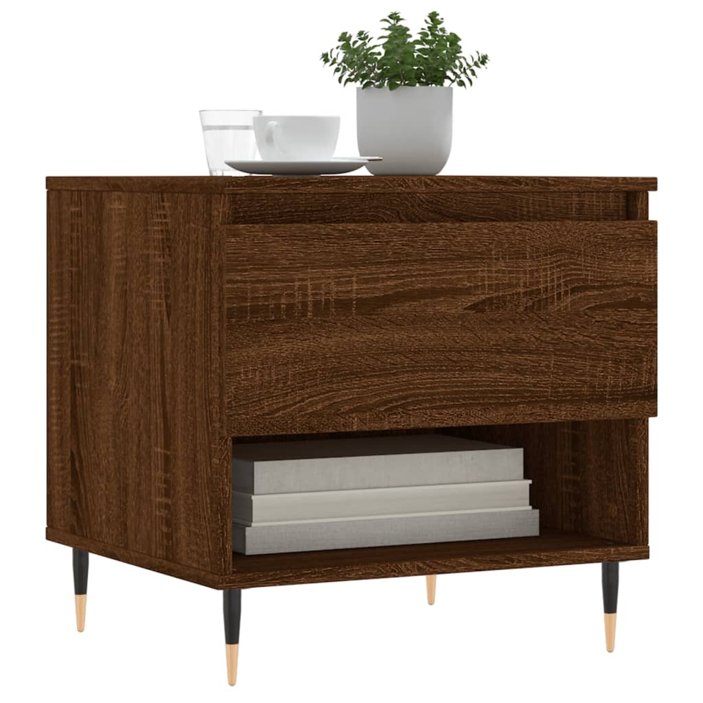 VidaXL Salontafel 50x46x50 cm bewerkt hout bruin eikenkleur