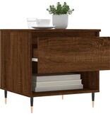 VidaXL Salontafel 50x46x50 cm bewerkt hout bruin eikenkleur