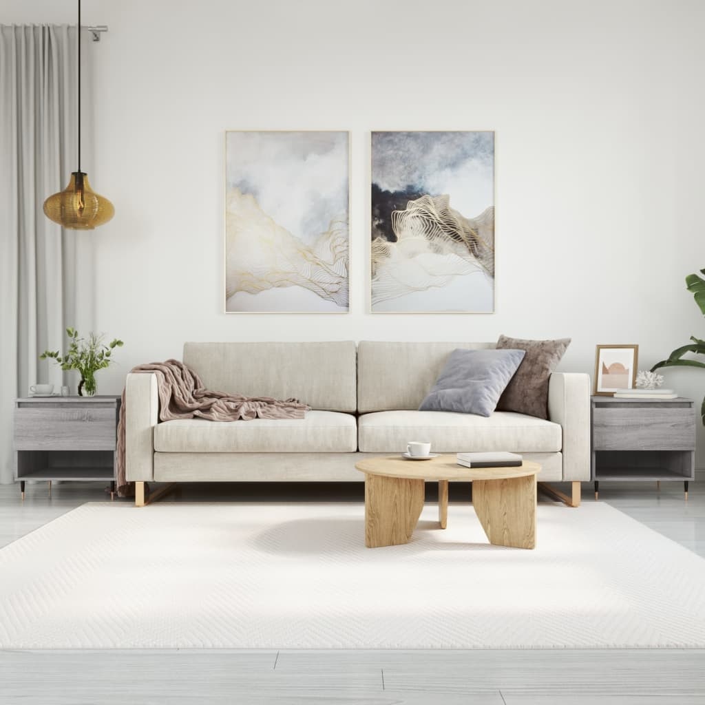 VidaXL Salontafels 2 st 50x46x50 cm bewerkt hout grijs sonoma eiken