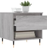 VidaXL Salontafel 50x46x50 cm bewerkt hout grijs sonoma eikenkleurig