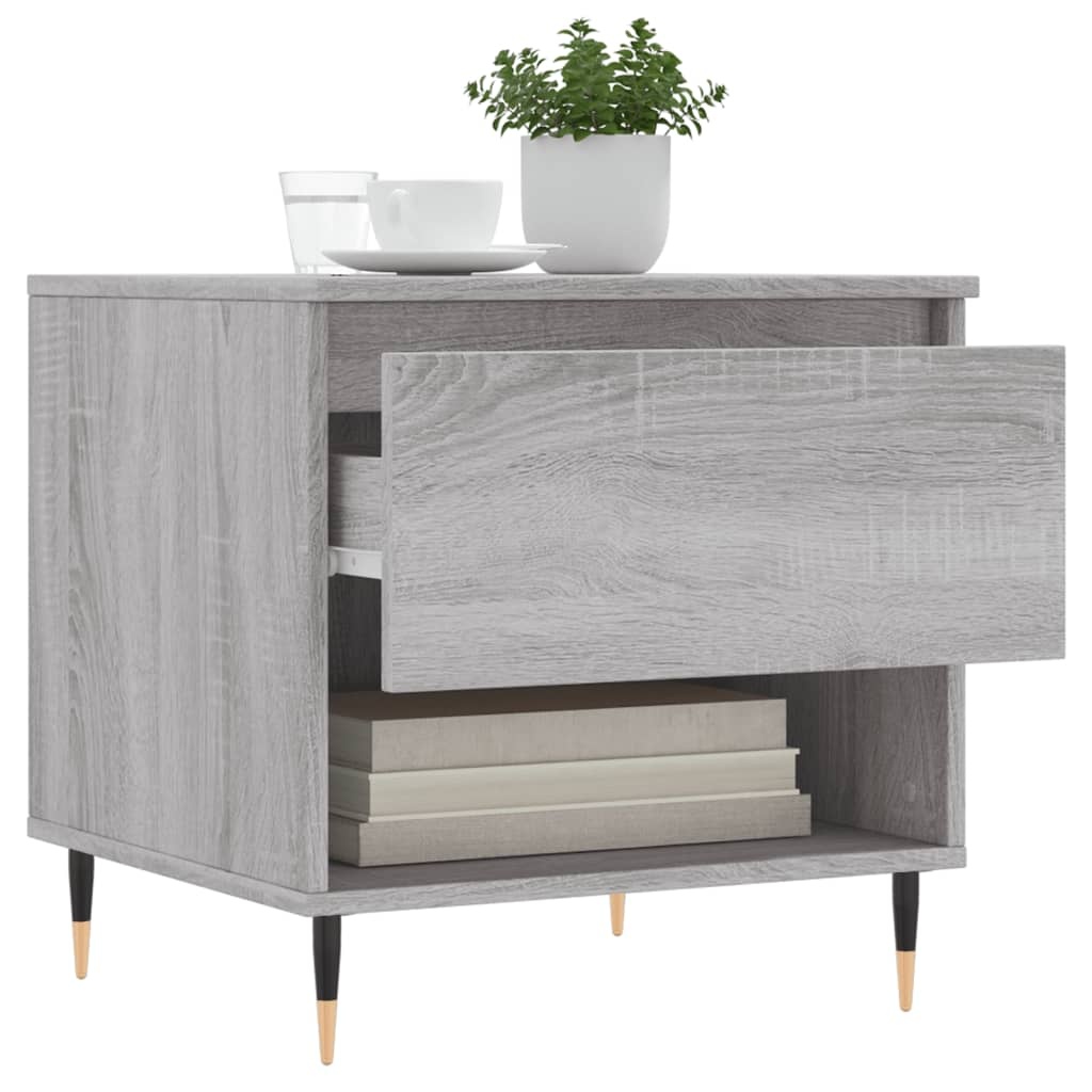 VidaXL Salontafel 50x46x50 cm bewerkt hout grijs sonoma eikenkleurig
